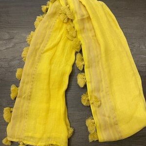 J. Crew Yellow Scarf with Tassels